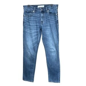 Calvin Klein Slim Fit Straight Leg Blue Jeans Medium Wash Denim Mens Size 32x32